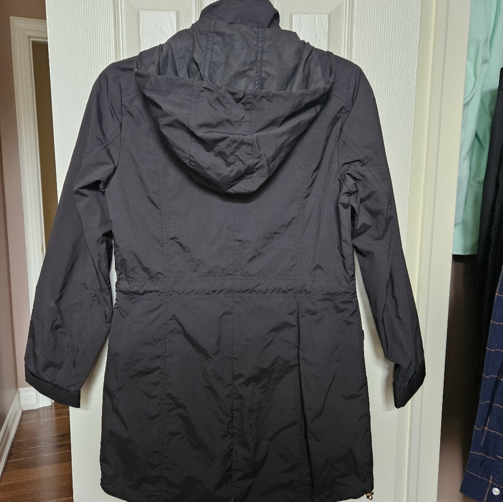 Cole Haan black rain coat XS